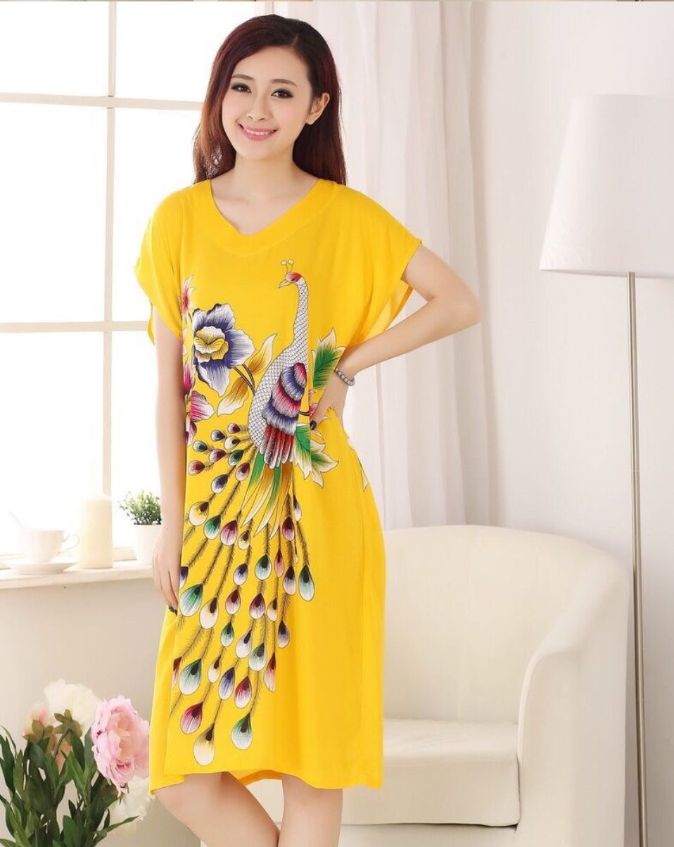 Fashion Nightgown Gown Pullover-One Size  Fit Size S to XL  