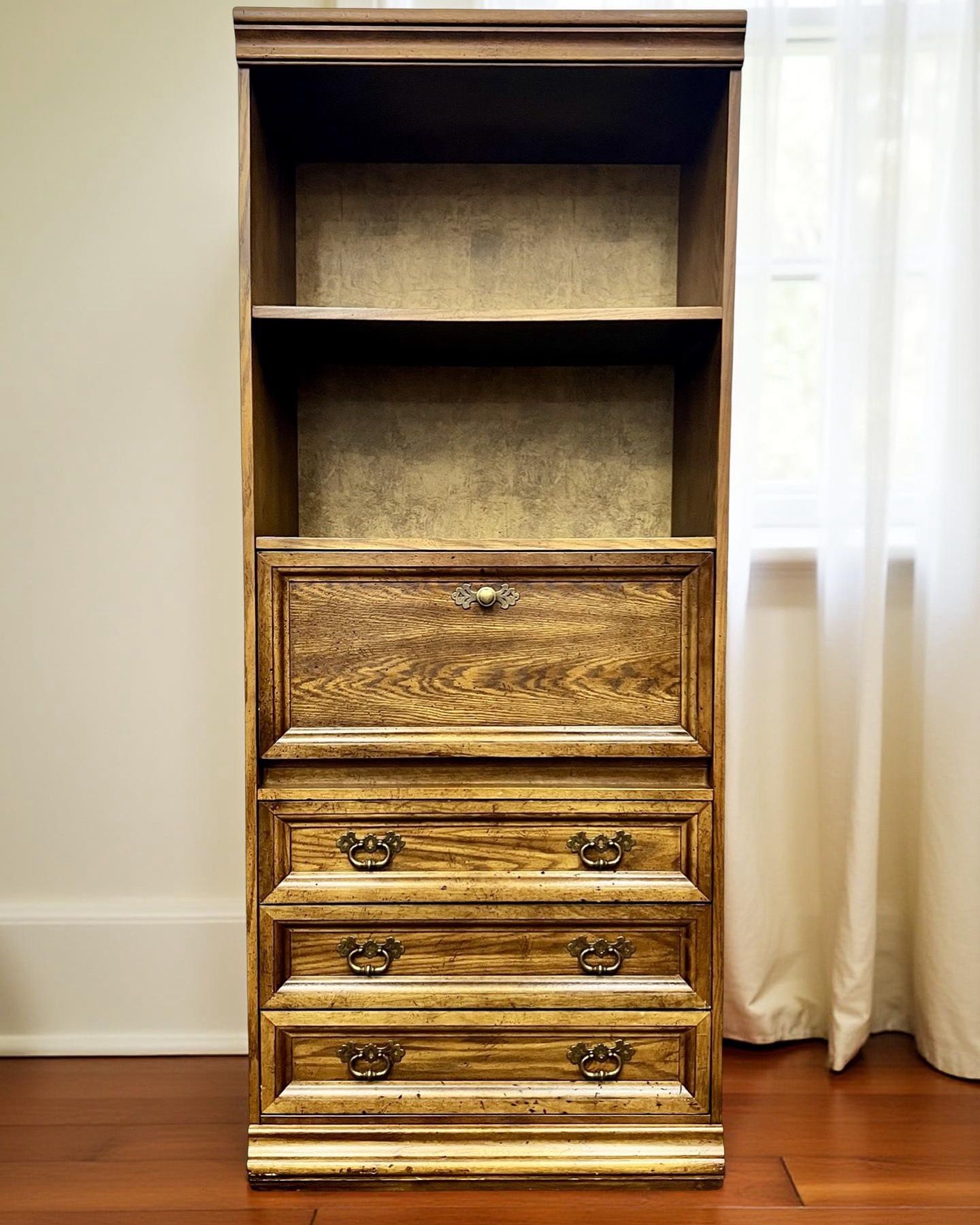 Free Delivery - Vintage Bookshelf with Drawer Storage 