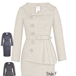 Brand New! Women’s Tweed Blazer Dress - Plus Size Full Figured Curvy