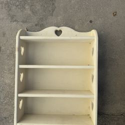 Cute Heart Light Oak Shelf