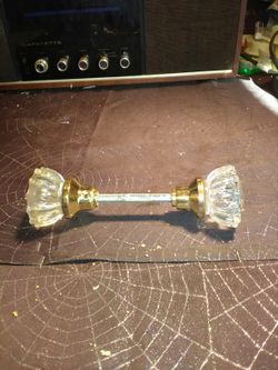 Vintage 8 sided Crystal door knobs
