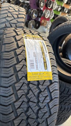 22” Chevy wheels Shredder AT 285/45R22 XL 114H Tire