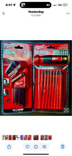 Milwaukee 9-Piece Hex Key Set & 8-in-1 Screwdriver Bundle