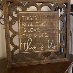 Reduced!!! Wall Plaque With Quotes 