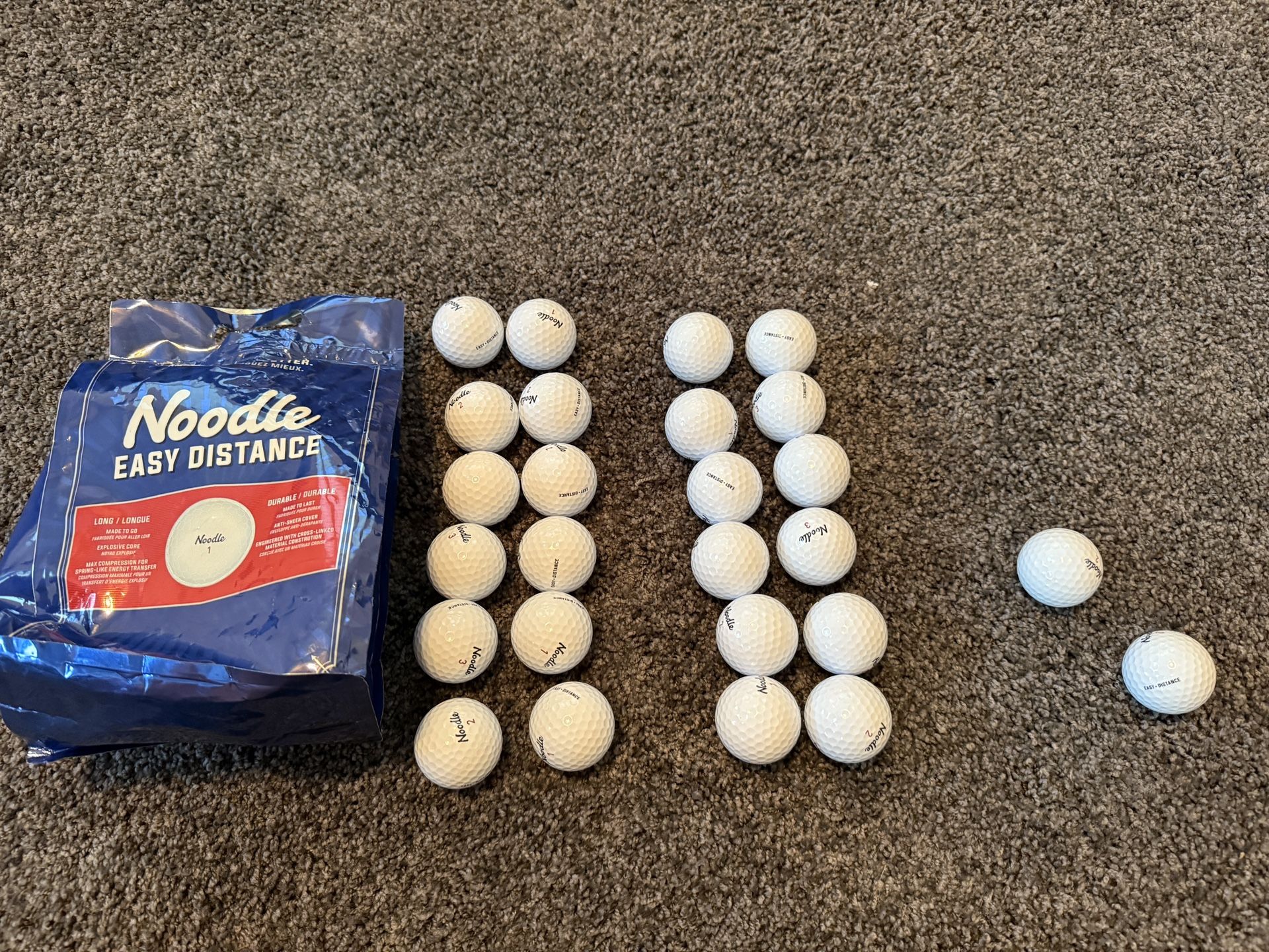 Noodle Easy Distance Golf Balls — 26 Total Balls Brand New