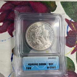 1881-S Morgan Silver $1 ICG - MS60 Details “Cleaned”