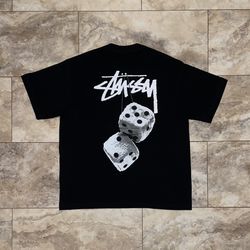 Stussy Fuzzy Dice Tee Black Size XL