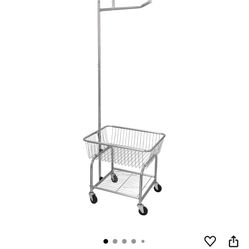(3) Rolling Laundry Carts w/Hanging Bar 