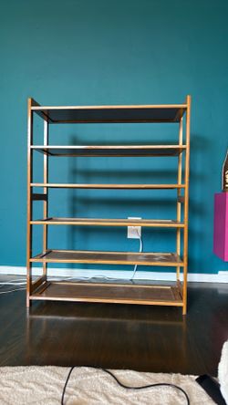 6 tier bamboo shoe rack