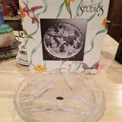 Crystal Clear Studios Fantasia 1991  Glass Serving Plate