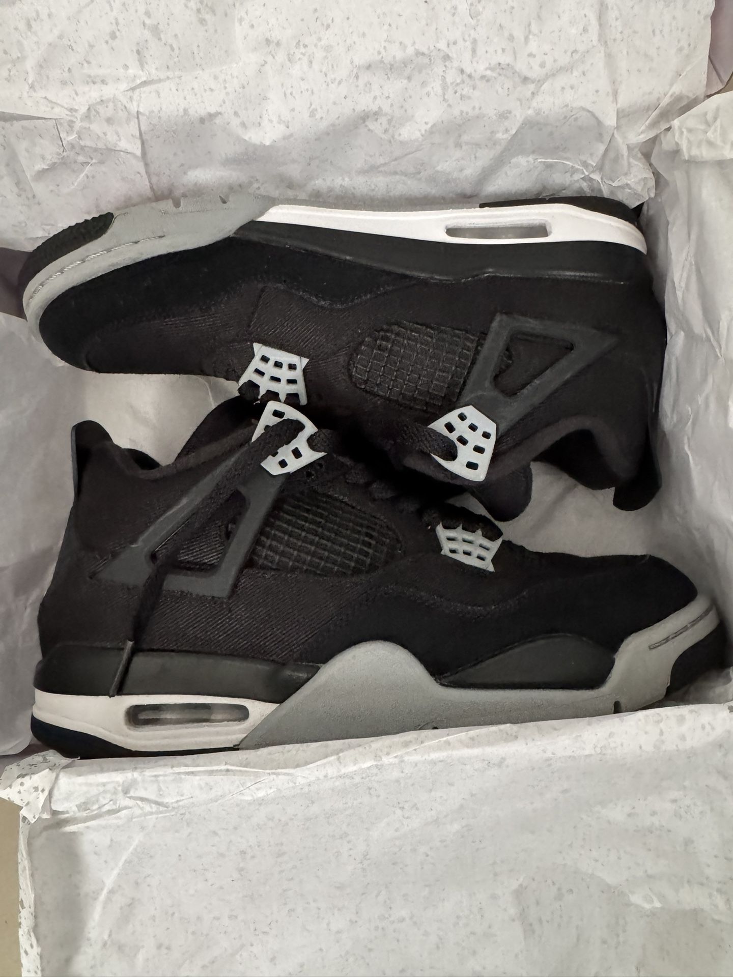 Sz 8.5 - Air Jordan 4 Retro Black Canvas