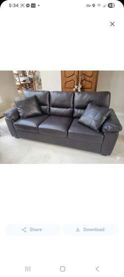 Living room 4 piece leather sofa set