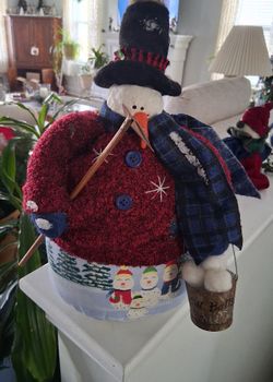 Snowman In Red Sweater 