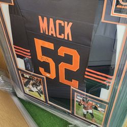 Khalil Mack Signed Framed Jersey