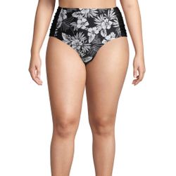 Black and White Floral Swimbrief