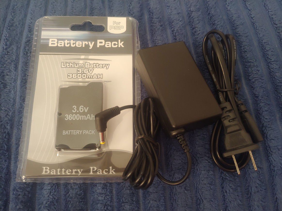 Battery And Charger For Psp 1000 2000 3000