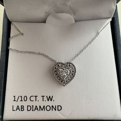 Heart Pendant Diamond Necklace 