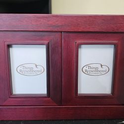 Things Remembered Wooden Photo Album Box, Holds 50 Photos with 2 Pull Out Albums
