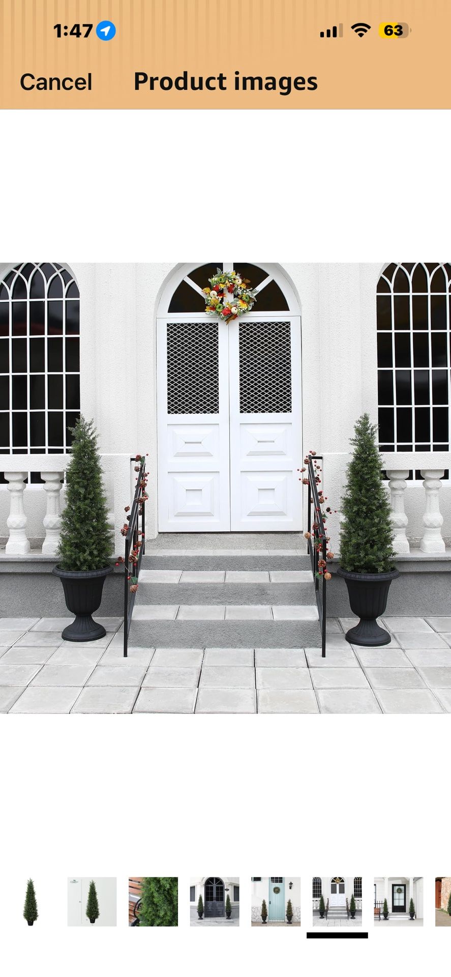 LOMANTO Outdoor Artificial Topiary Cedar Tree 2Pack Fake Tree 4Ft UV Rated Potted Plants for Porch Decor Faux Pine Plant for Housewarming