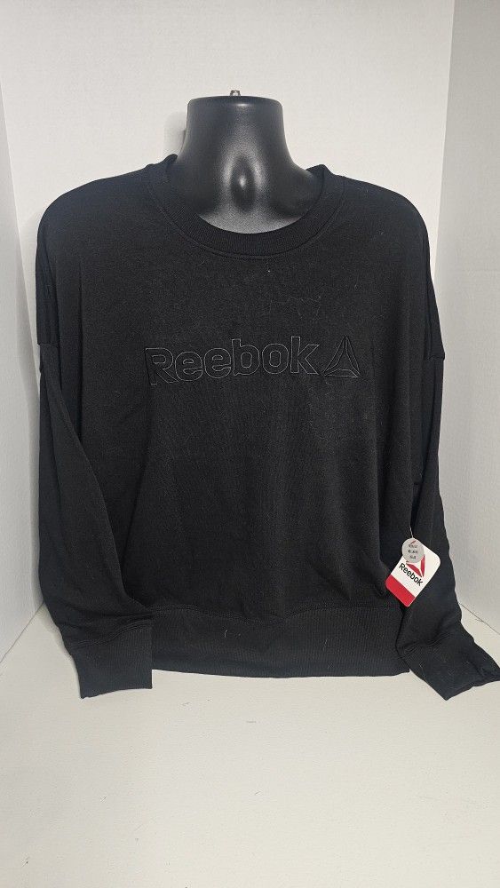 Reebok Feels Good Black Active Sweatshirt Womens 2XL