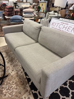 Light Gray Modern Two-Seat Sofa - 81”’