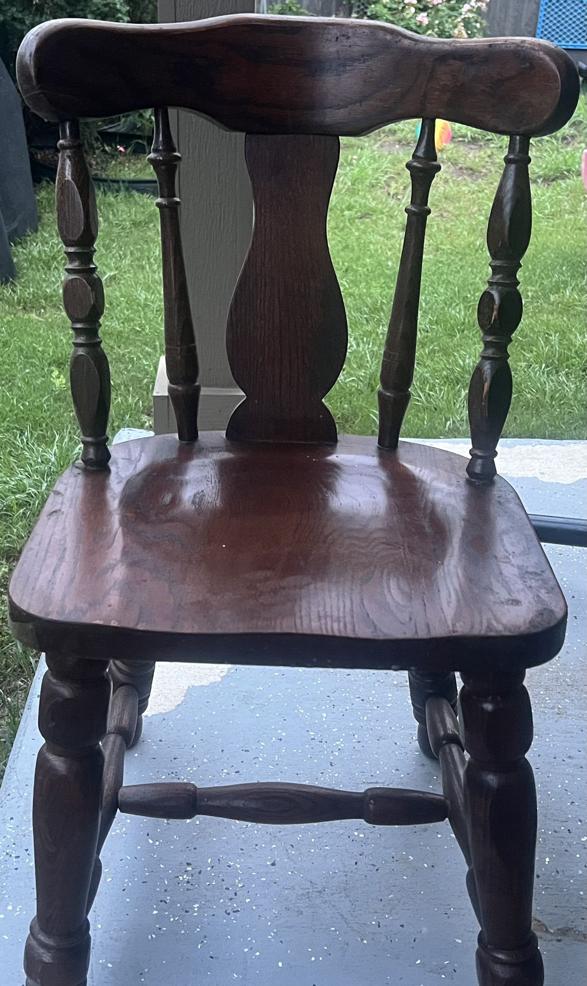 Set of 3 Wooden dining chairs