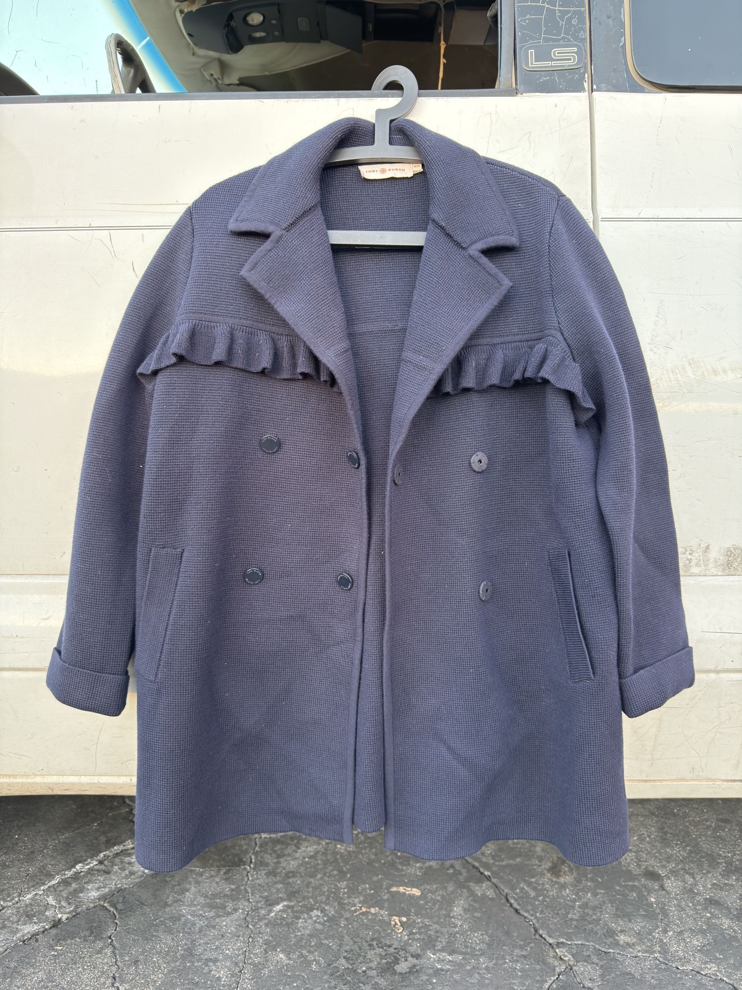 Tory Burch Women’s Navy Blue Jacket/Coat Medium