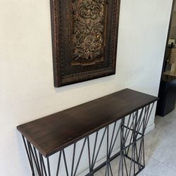 Entryway Decor Table & Wall Art