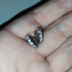 .925 Sterling Silver Hoop Earrings 