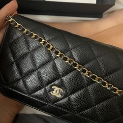 Chanel Trendy CC Wallet On Chain WOC - Black With Rose Gold Hardware 22C  for Sale in Fountain Valley, CA - OfferUp