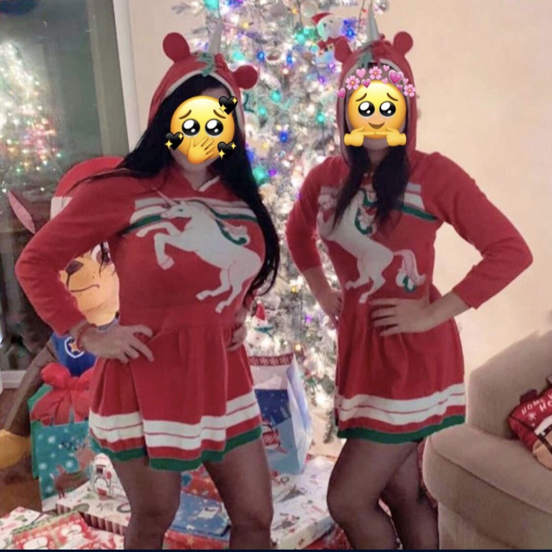 Unicorn Ugly Christmas Sweater Dress - unicorn