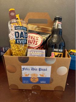 Fathers Day Carry-On containers and wood crate