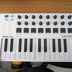 Arturia - MiniLab MkII - Portable MIDI Controller for Music Production, with All-in-One Software Package - 25 Keys, 8 Multi-Color Pads


