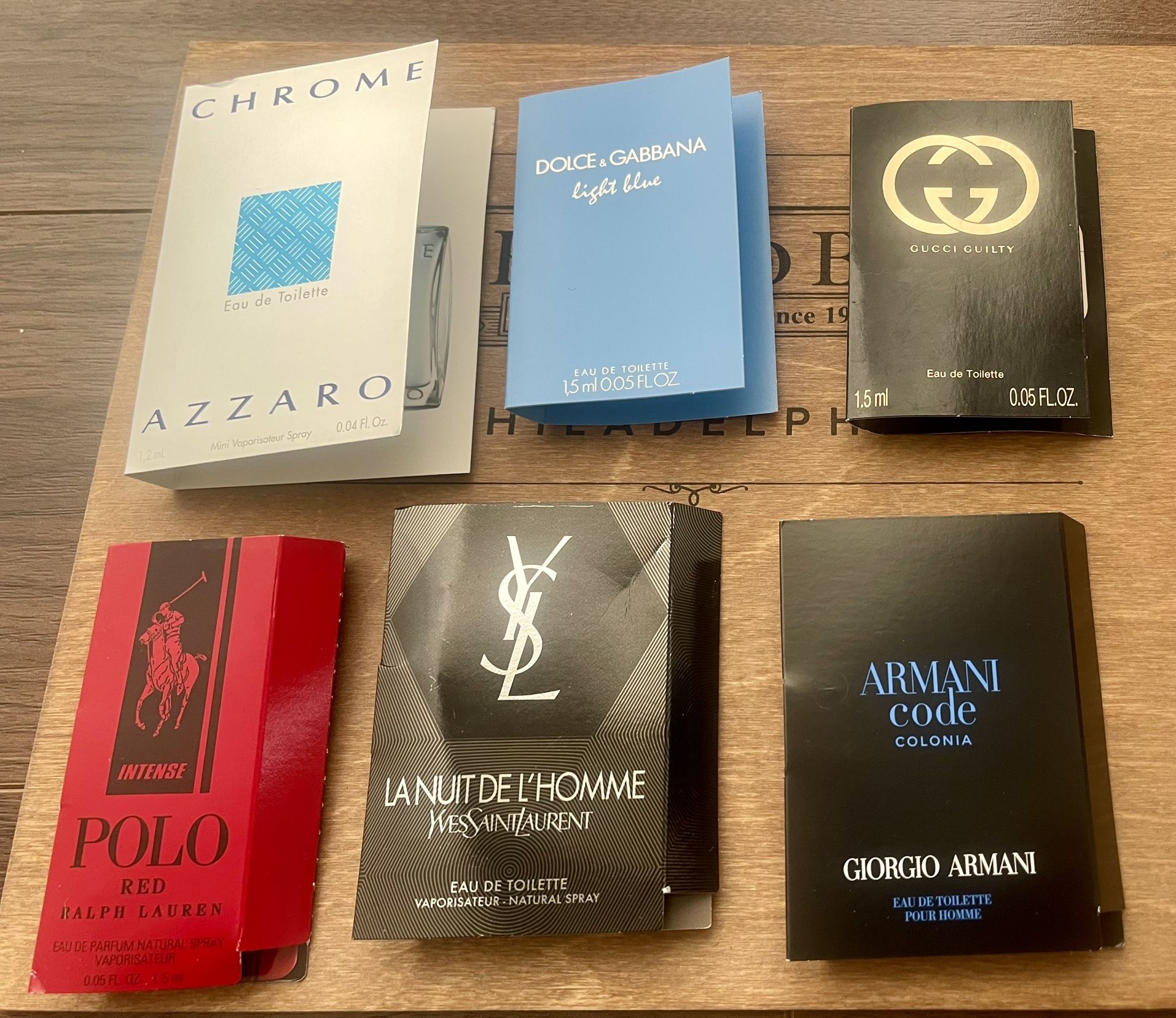 6 Different 1.5ml Fragrances
