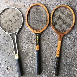 Vintage tennis rackets 1970’s