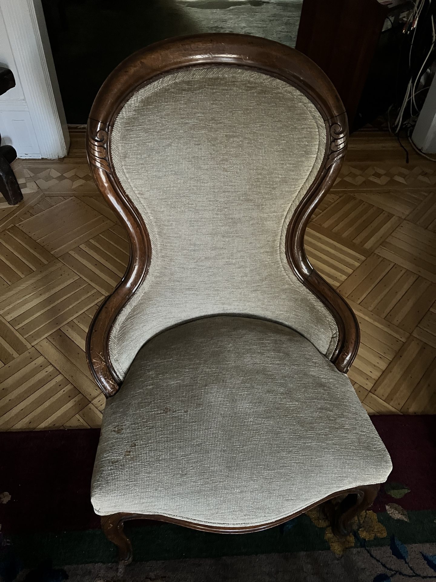 Price Drop - Antique Victorian-style Balloon Back Chair