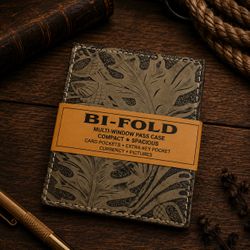 Handcrafted Genuine Leather Bi-Fold Wallets – Western Style – $29.99