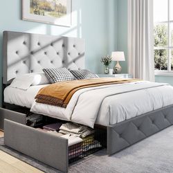 Queen Size Platform Bed Frame