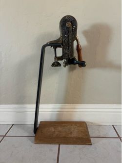 ESTATE Standing Brass Corkscrew. Approx. 23” Tall. Decorative. Working Condition