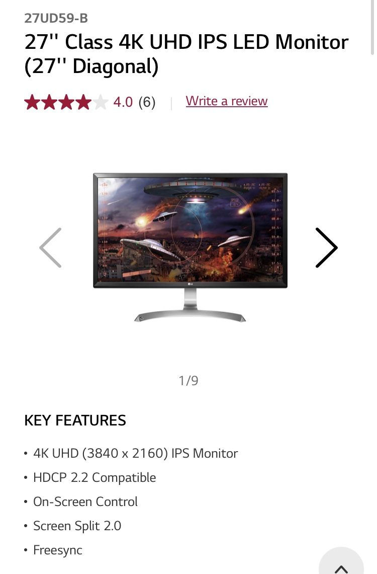 LG 27 in. 4K Monitor for Sale in Los Angeles, CA - OfferUp