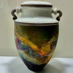 Raku Pottery Vessel