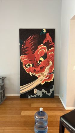 Large hand painted Wrath painting 7’11” x 4’