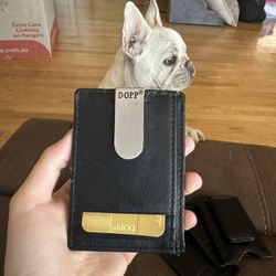 BRAND NEW LEATHER MENS WALLET with money clip 