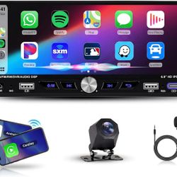 2G+64G Android15 Car Stereo Single Din Wireless Carplay Android Auto