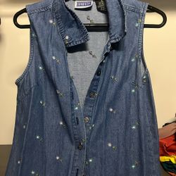 Sleeveless Jean Dress 