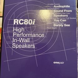 Polk Audio Rc801 High-Performance Wall Speakers, Brand New