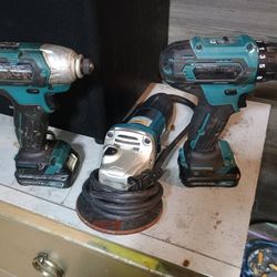 3PC Makita Set (Drill Impact & Grinder)