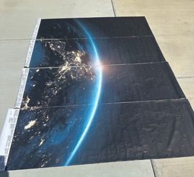 Planet Earth Space Night Peel & Stick Wall Mural – $20