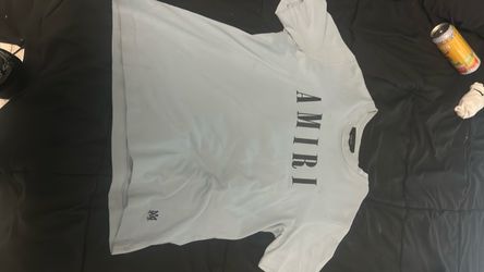 authentic amiri light blue shirt