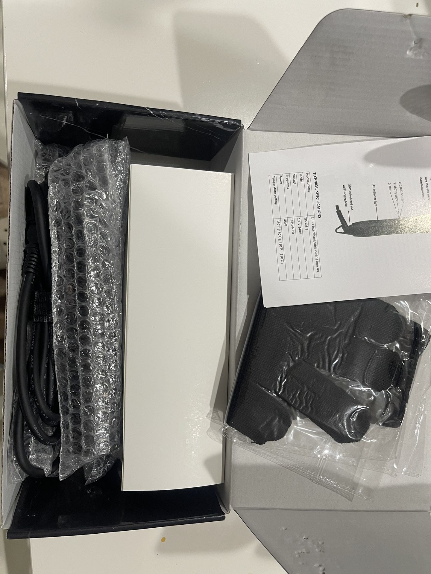 3 in 1 Barrel Curling Wand Set Heated Brush and Curling Iron 3/4 1 1 1/2 Inch, Dual Voltage Curling Brush Tool for Oval Curling Wands (Pink)